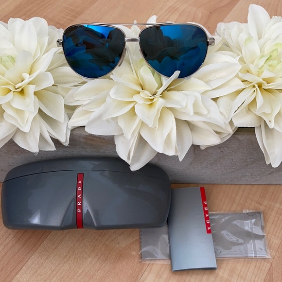 Prada blue and white sunglasses